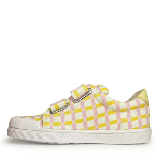 10IS trainer Canvas velcro sneaker with checkered print