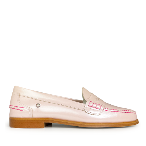 Kids shoe online Confetti loafers Pink patent leather loafer