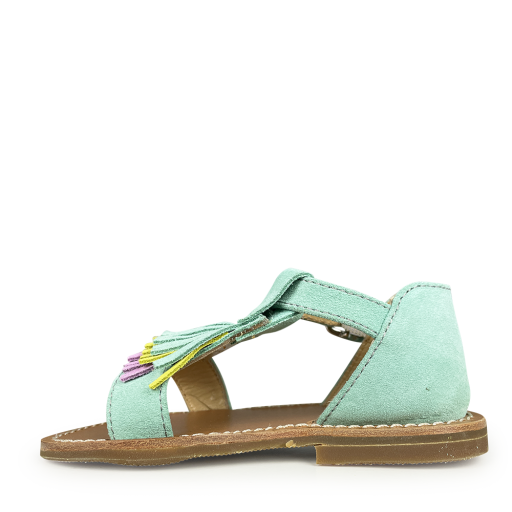 Gallucci sandals Turquoise sandal with fringes