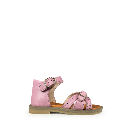 Kids shoe online Romagnoli  sandals Lilac sandal with buckles