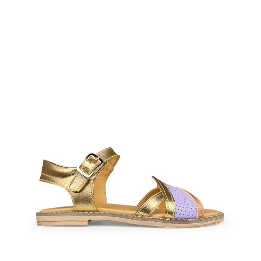Kids shoe online Rondinella sandals Sandal gold and lilac