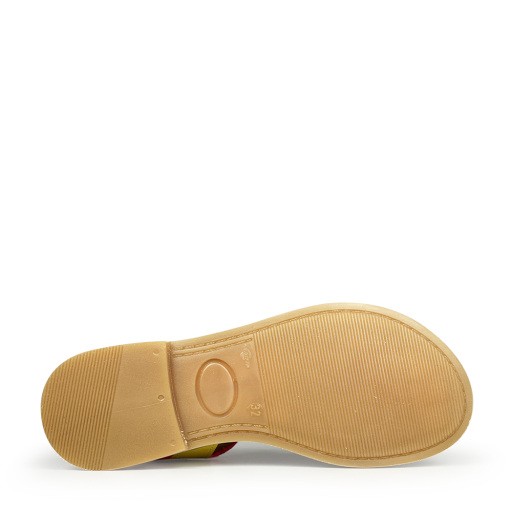 Romagnoli  sandalen Gele sandaal met fluo rand