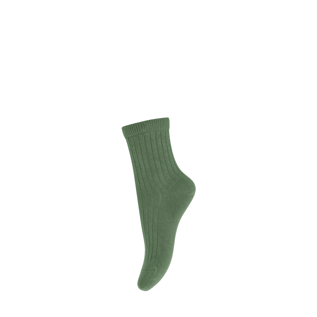 mp Denmark short socks Green cotton ribbed socks