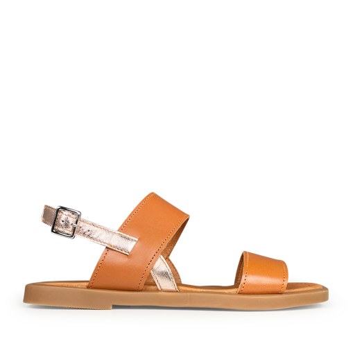 Kinderschoen online Romagnoli  sandalen Bruine sandaal met rosgoud