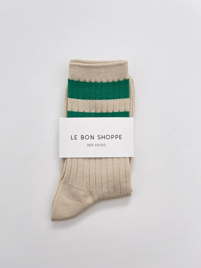 Le Bon Shoppe korte kousen Le Bon Shoppe - Varsity/ Groen