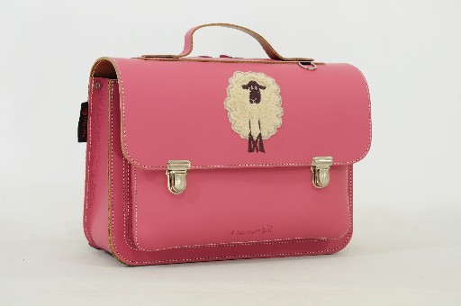 Own Stuff schooltas Lederen kleutertas sheep in roze