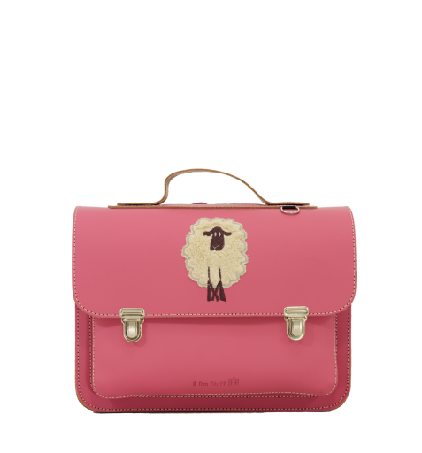 Kids shoe online Own Stuff schoolbag Leather toddler bag in antic pink