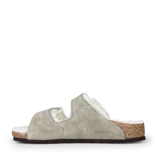 Birkenstock slipper Arizona shearling taupe