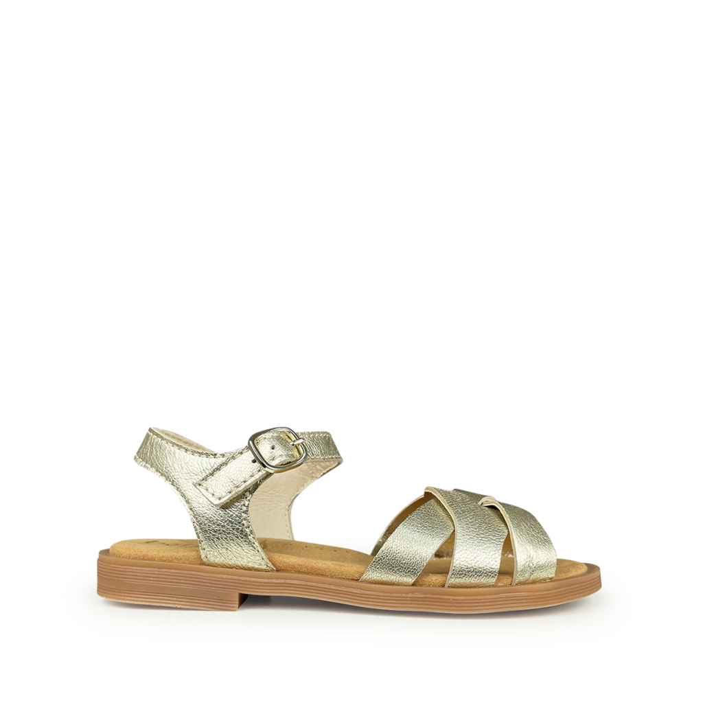 Beberlis - Sandal gold shades braided