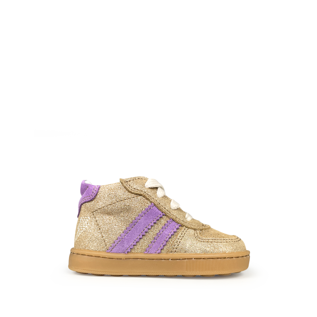 Ocra - Gold trainer with purple