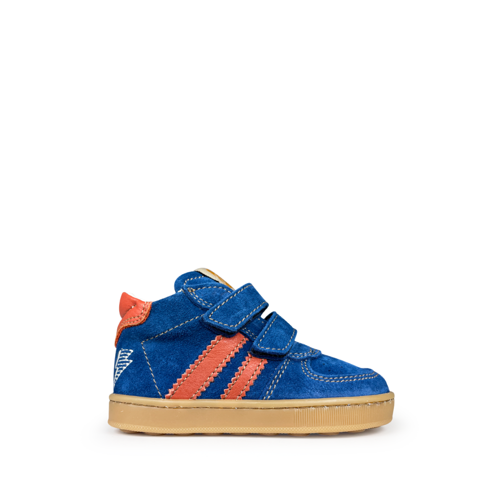 Ocra - Donkerblauwe sneaker met velcro