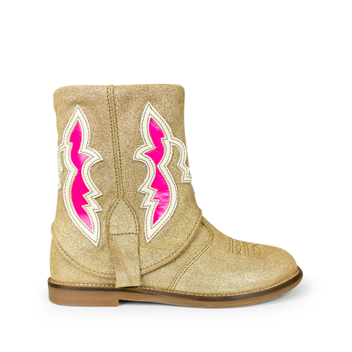 Kids shoe online Ocra short boots Gold westernboot