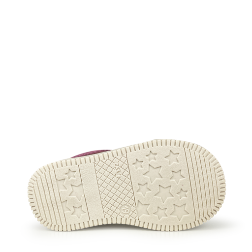 Ocra sneaker Witte presneaker met roze accent