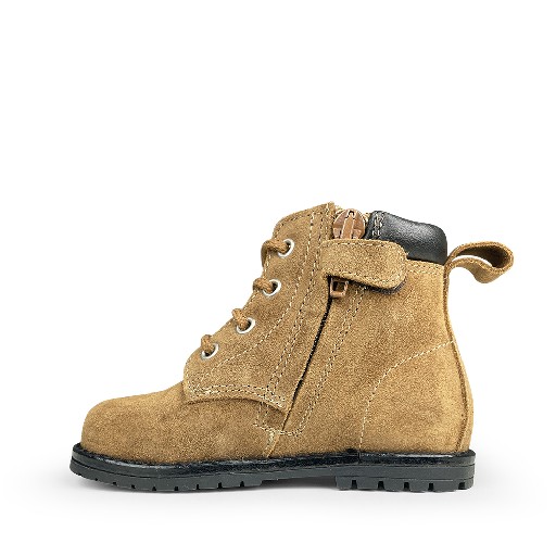 Ocra bottines Bruine nubuck veterbottine