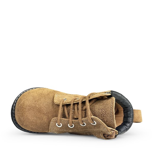 Ocra bottines Bruine nubuck veterbottine