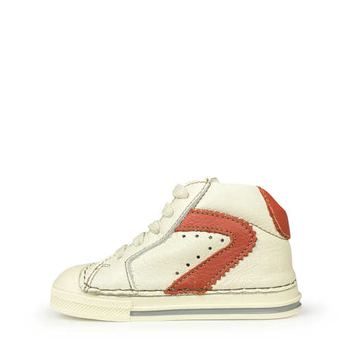 Ocra trainer White sneakers with red accent