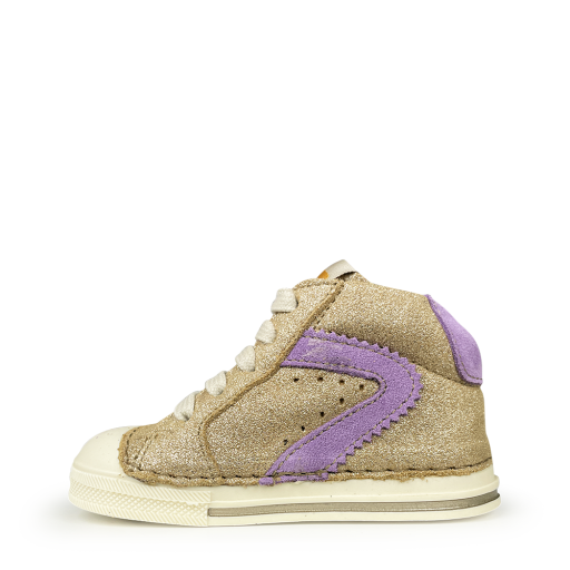 Ocra trainer Gold sneakers with purple accent