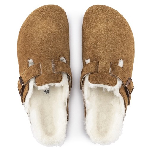 Birkenstock slippers Boston Shearling LEVE Mink