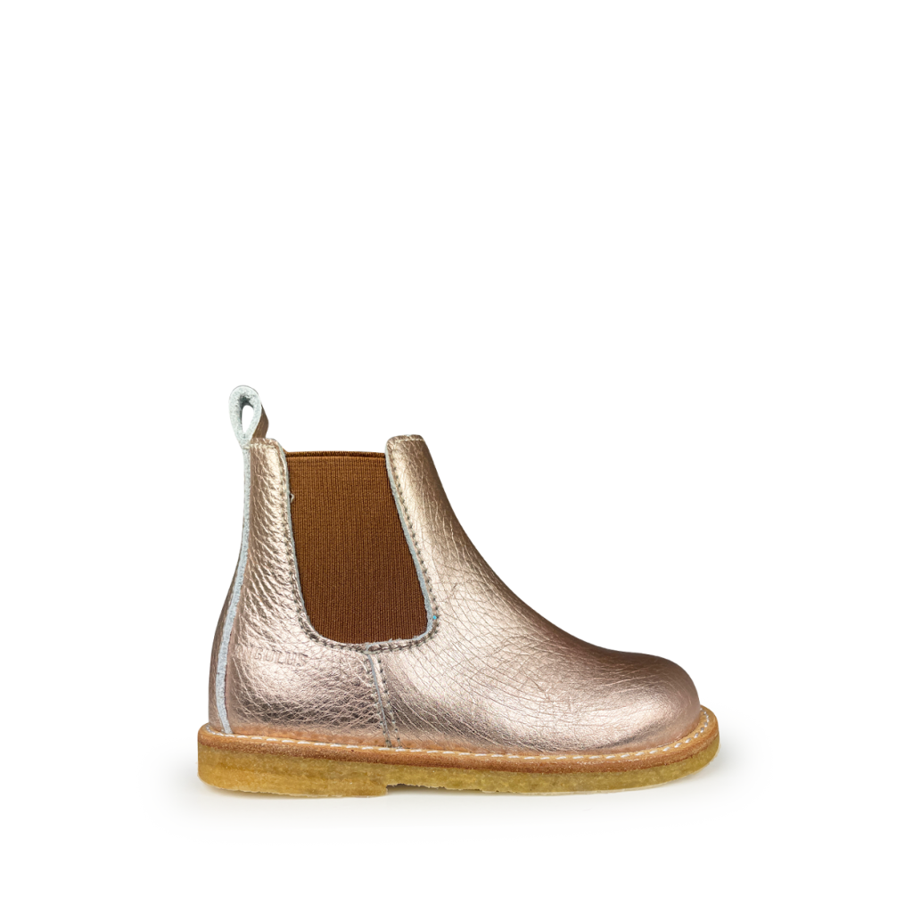 Angulus - 1ste stap chelseaboot in metallic roze