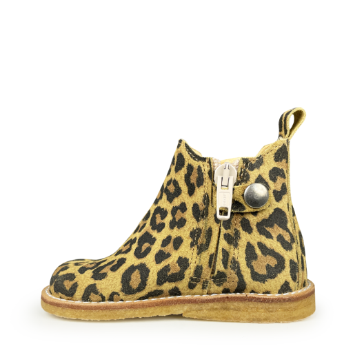 Angulus short boots 1st stepper Chelsea boot in leopard