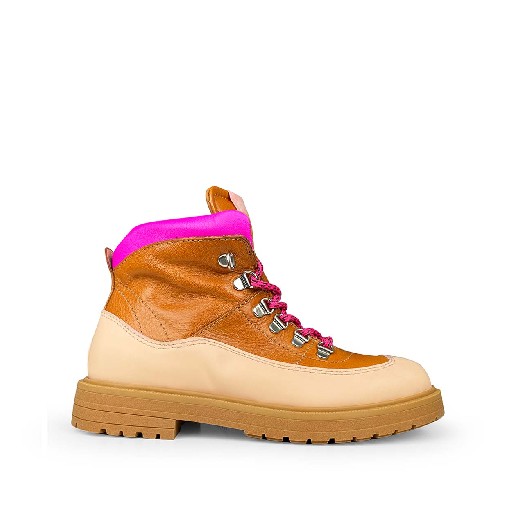 Kinderschoen online Rondinella bottines Bruine en roze bottine