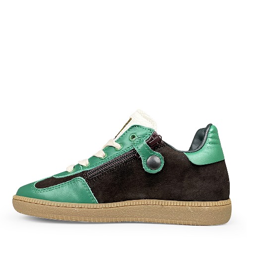 Rondinella sneaker Zwarte sneaker met groen en wit