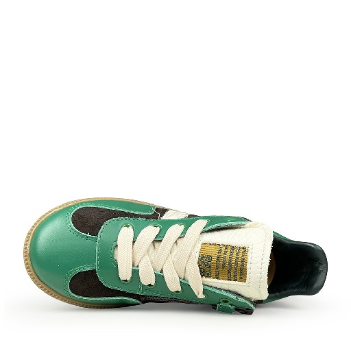 Rondinella sneaker Zwarte sneaker met groen en wit