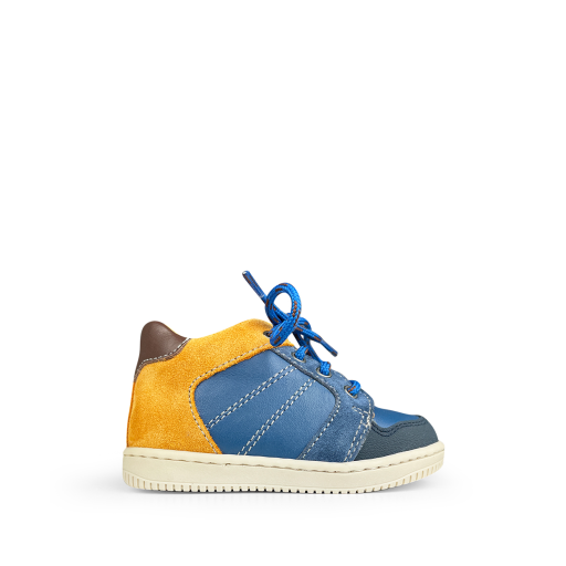 Babybotte sneaker Sneaker blauw met oker