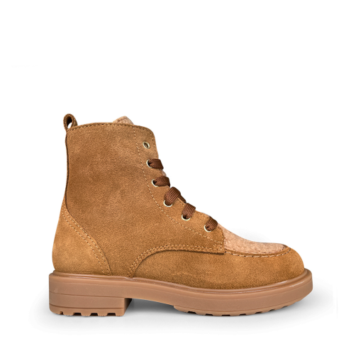 Kinderschoen online Beberlis bottines Bruine veterbottine met wol