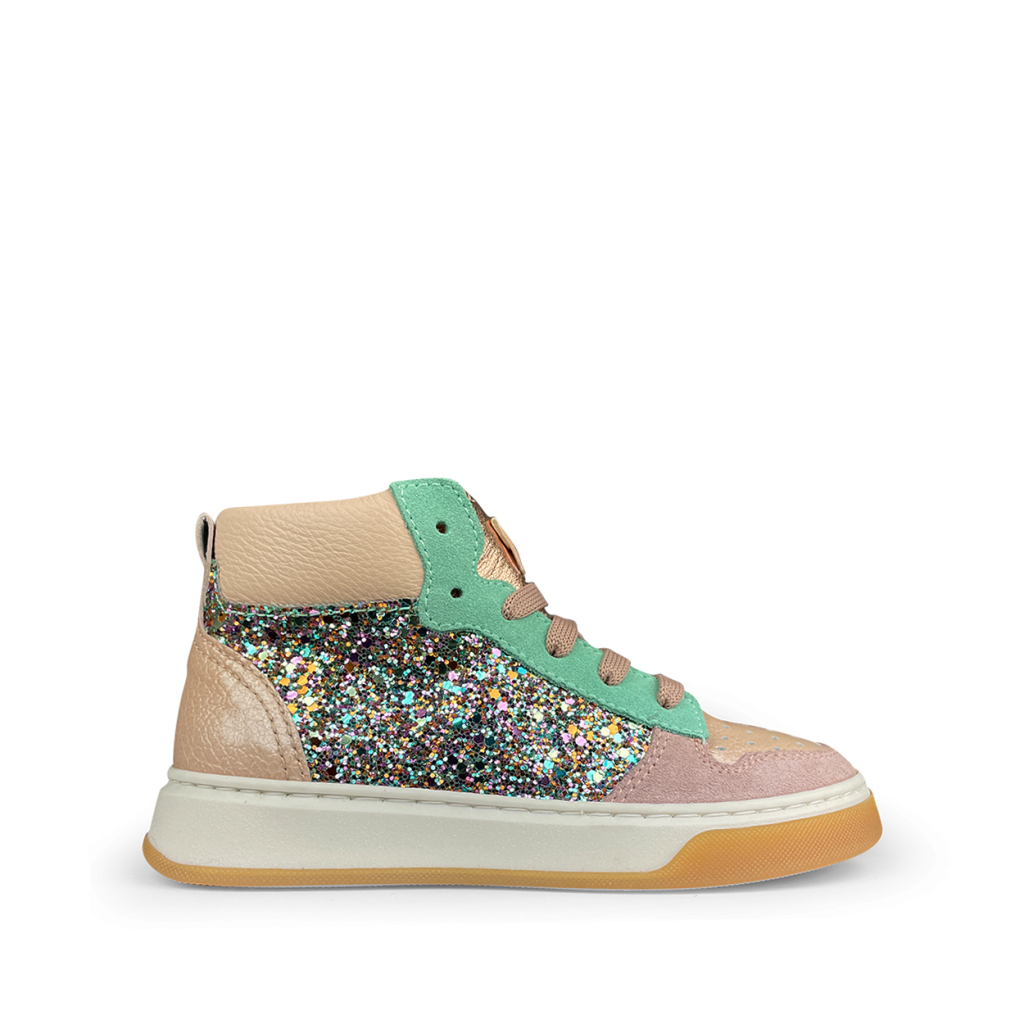 Beberlis - Roze sneaker met glitter