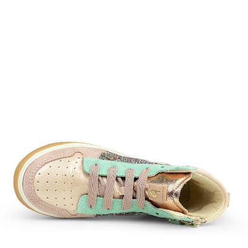 Beberlis sneaker Roze sneaker met glitter