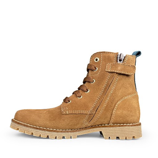 Beberlis bottines Bruine nubuck veterbottine