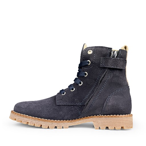 Beberlis bottines Navy nubuck veterbottine