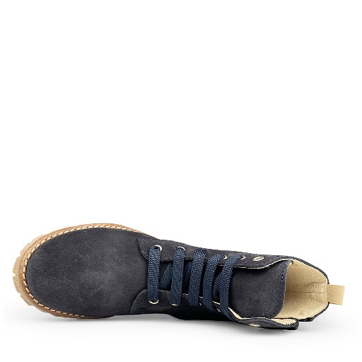 Beberlis bottines Navy nubuck veterbottine