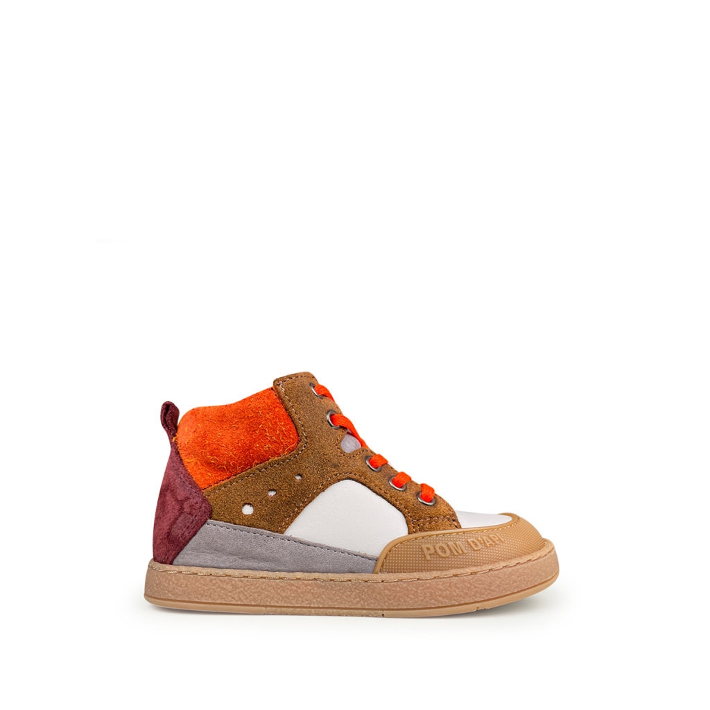 Pom d'api - Stoere sneaker met bruin