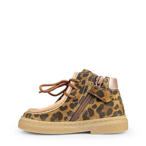 Romagnoli  sneaker Lopard nubuck veterschoen