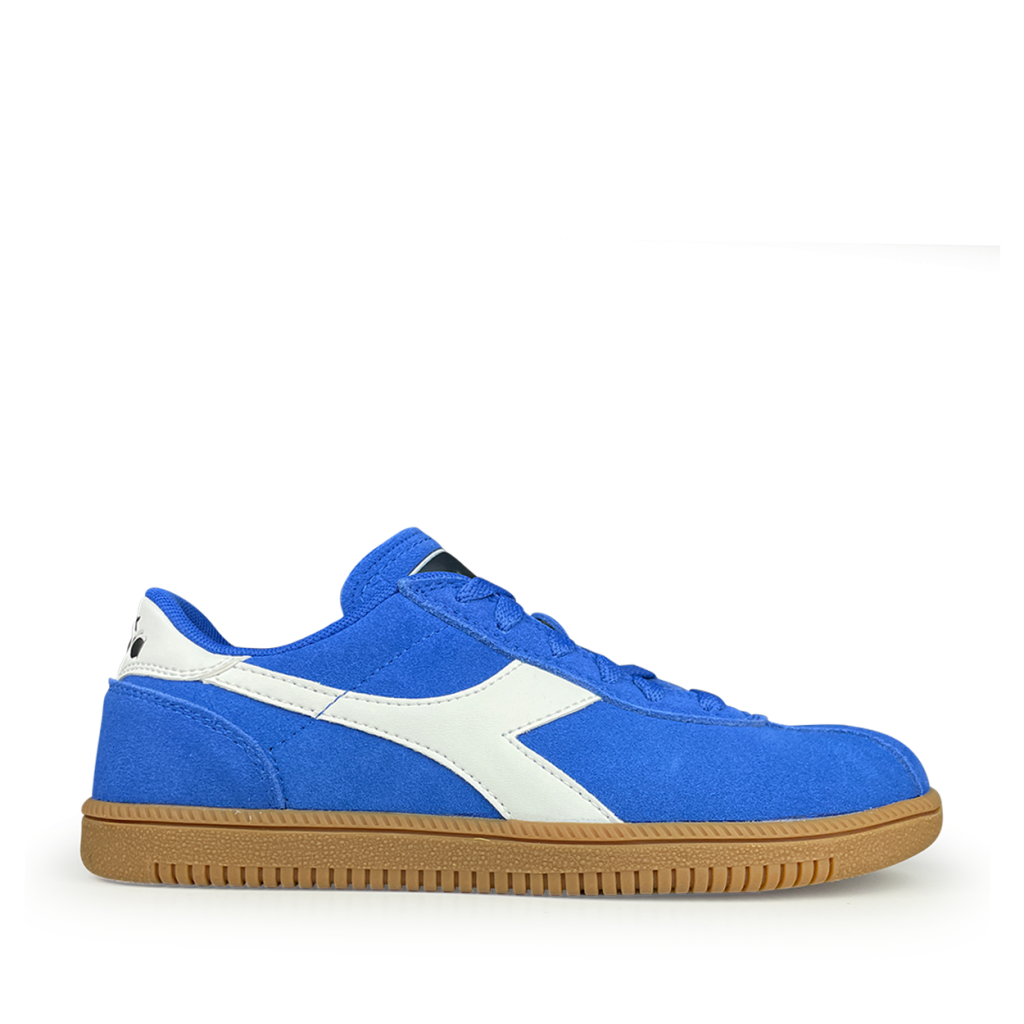 Diadora - Lage blauwe sneaker met wit logo