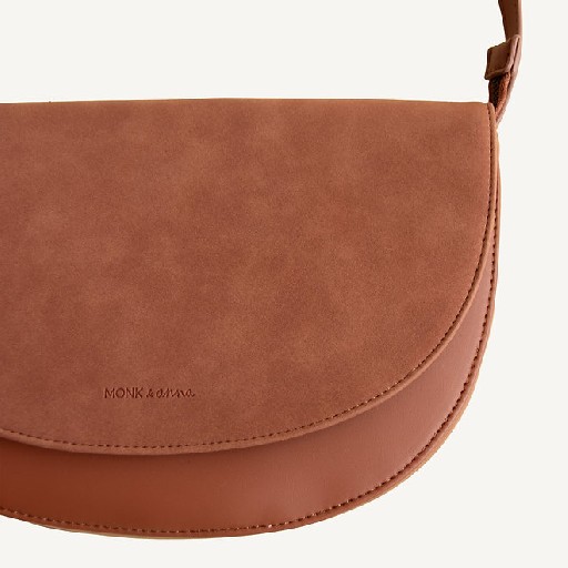 Monk & Anna bags Soma half moon bag carnelian