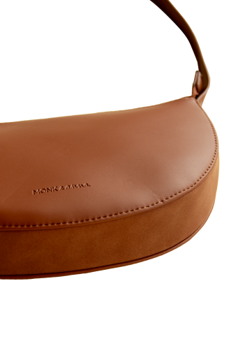 Monk & Anna bags Farou half moon bag carnelian