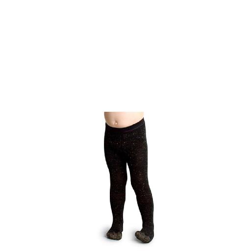 Collegien tights Shiny black tights with golden speckle - Noir/dore