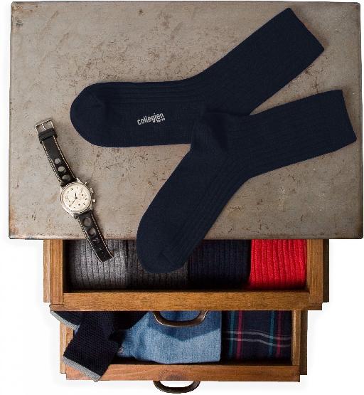 Collegien short socks Half-high stockings wool-cashmire douce nuit