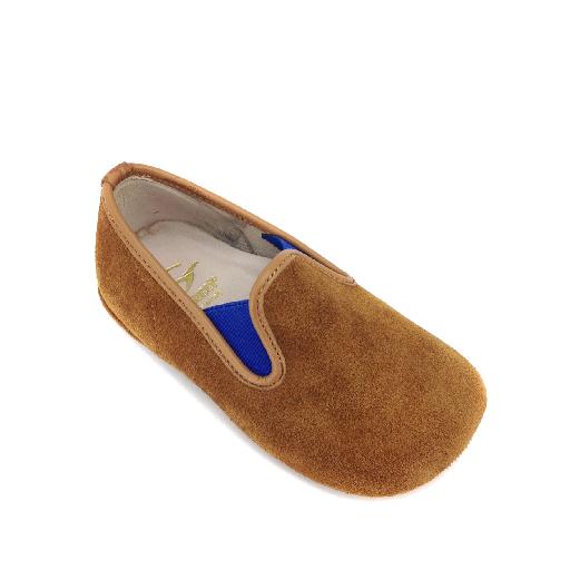 Gallucci slippers Suede slipper with blue accent