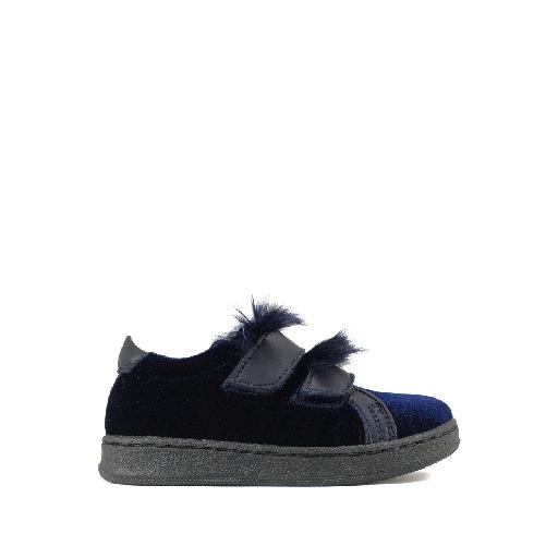Kinderschoen online BiKey sneaker Sneaker in blauwe velvet