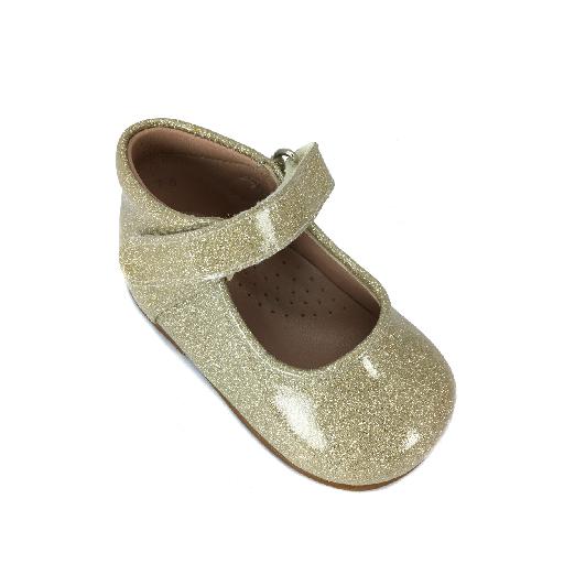 Eli mary jane Small golden Mary jane in patent glitter