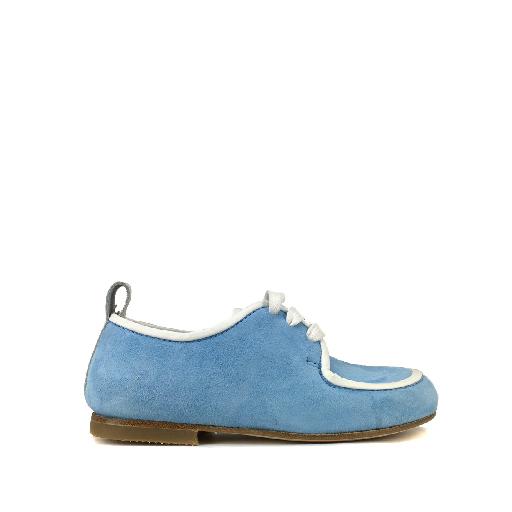 Gallucci Derby's Retro blue lace shoe with trimming