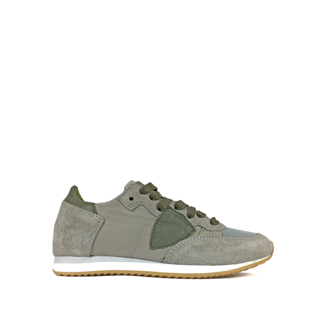 Philippe Model - Runner in grey leather and suede