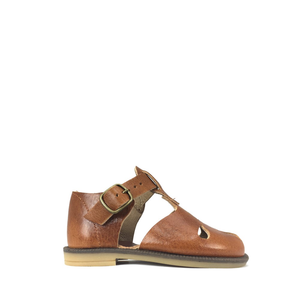Pp - Closed brown retro sandal
