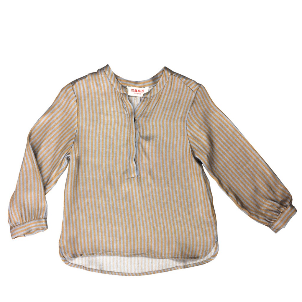 Maan - Bruin gestreepte blouse