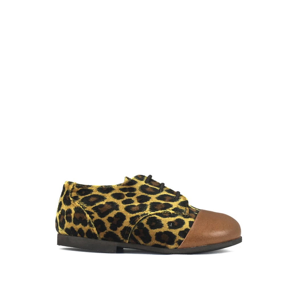 Gallucci - Derby in leopard velvet