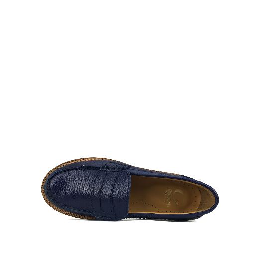 Gallucci loafers Blauwe loafer met mooie stiksels